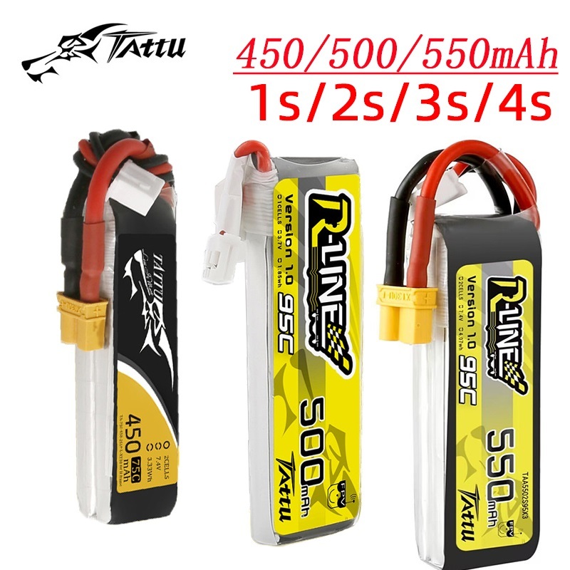 Drone Battery Plate - 3Pcs NEW TATTU 450/500/550mAh 75/95C 3.7/3.8/7.4/11.1/14.8V