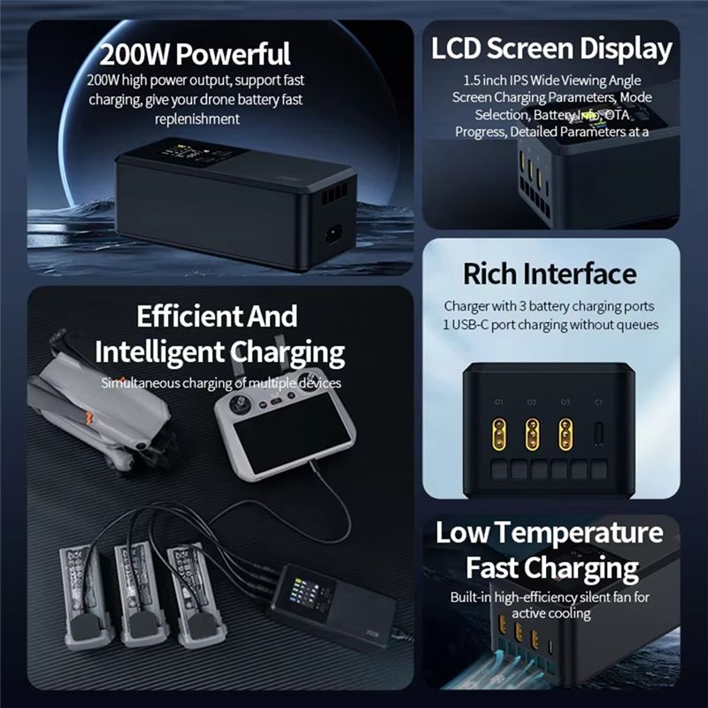 24-Hour Delivery Three-Way Sma - Drone Battery Smart review and price