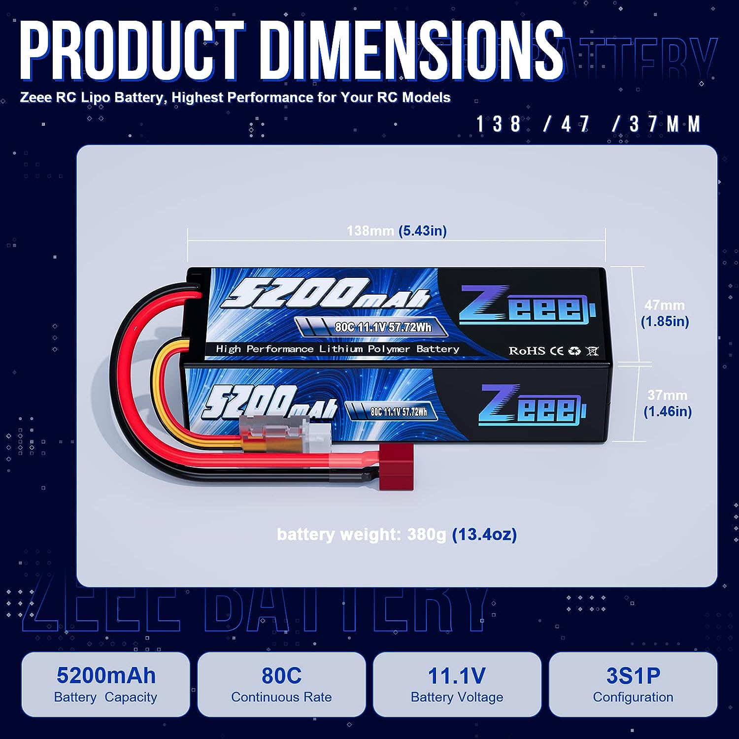 1/2pcs Zeee 3S 5200mAh Lipo Ba - Drone Battery Lipo review and price