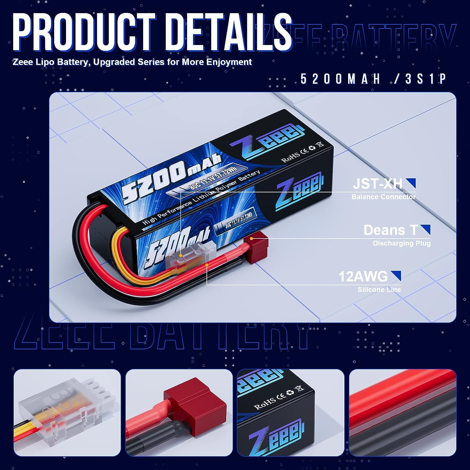 1/2pcs Zeee 3S 5200mAh Lipo Ba - Drone Battery Lipo review and price
