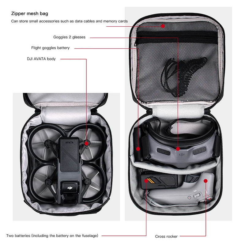 Portable Case Dual Layer Stora - Drone Battery Bag review and price