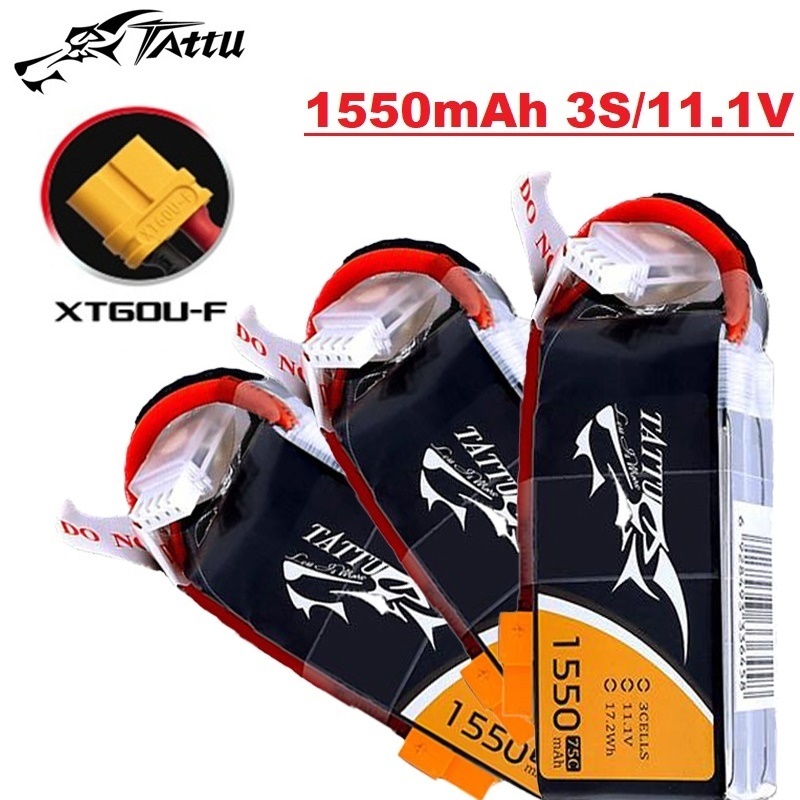 TATTU 3S 11.1V 1550mAh 75C LiP - Drone Battery 3S review and price